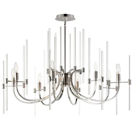 Maxim Lighting Divine 8-Light Chandelier, Polished Nickel 38408CLPN